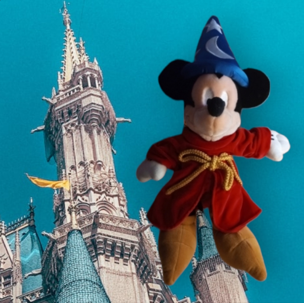 Walt Disney Large Mickey Mouse With Blue Hat (Magician) Character